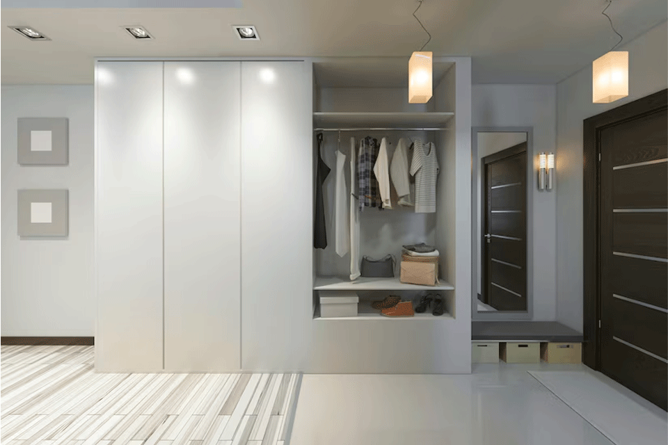 wardrobe for bedroom with mirror